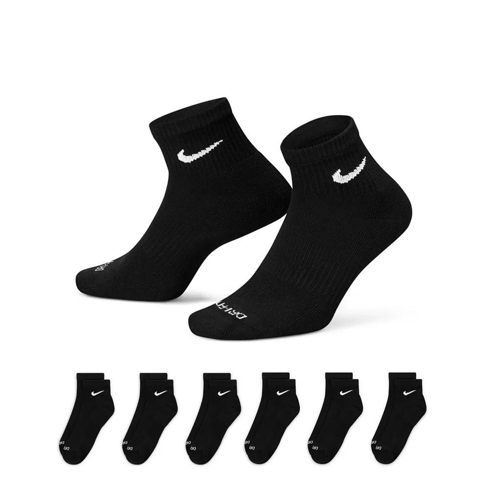Men's Nike 6-Pack Everyday Plus Cushion Ankle Training Socks, Size: 6-8, Black Product Image