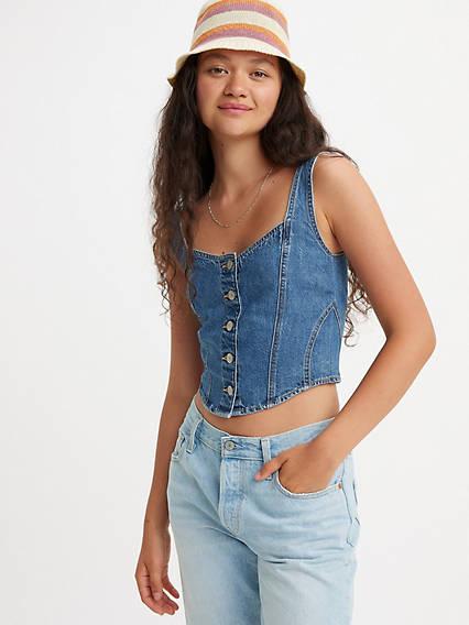 Alani Denim Corset Top Product Image