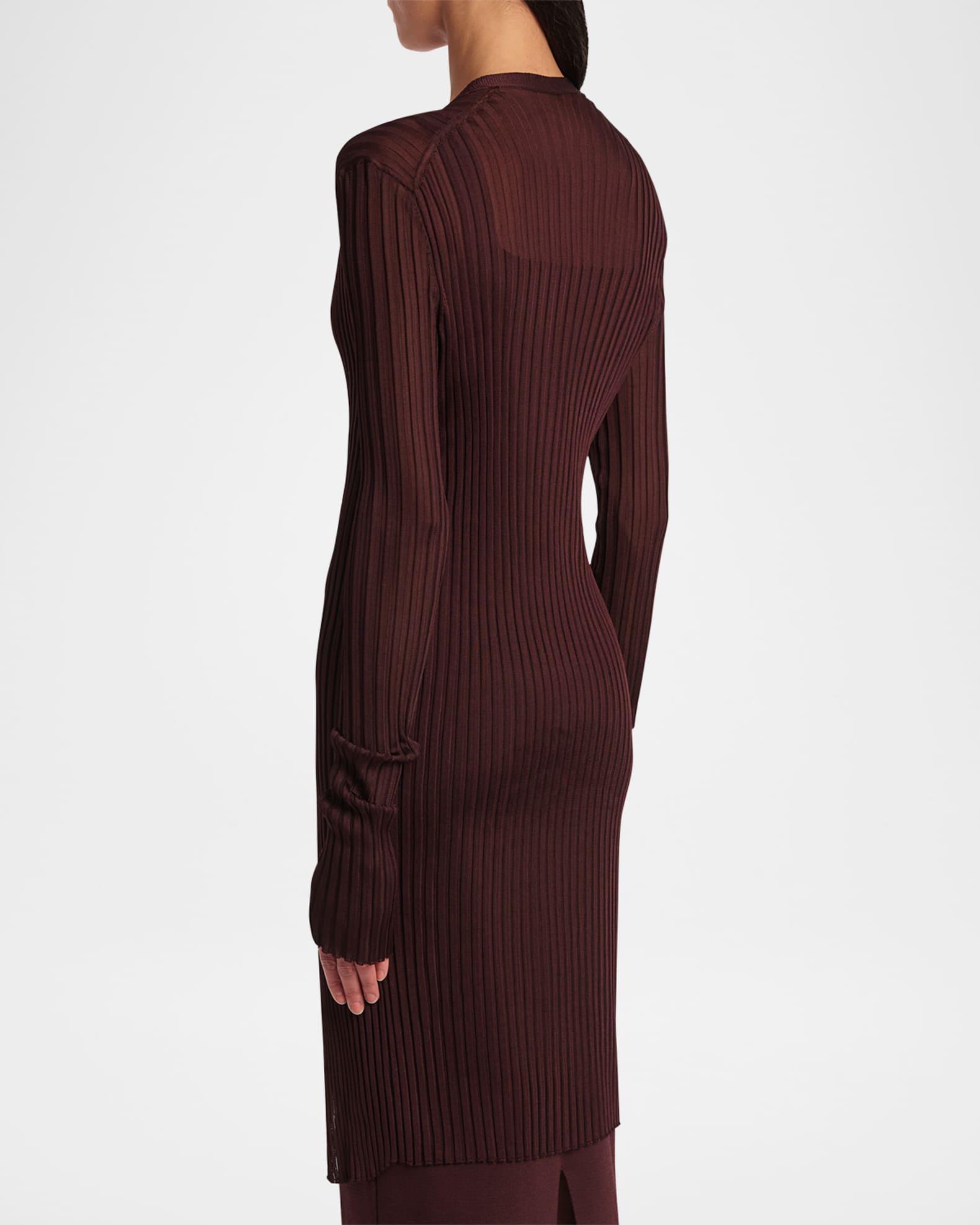 Ramon Wide Rib V-Neck Long Cardigan Product Image
