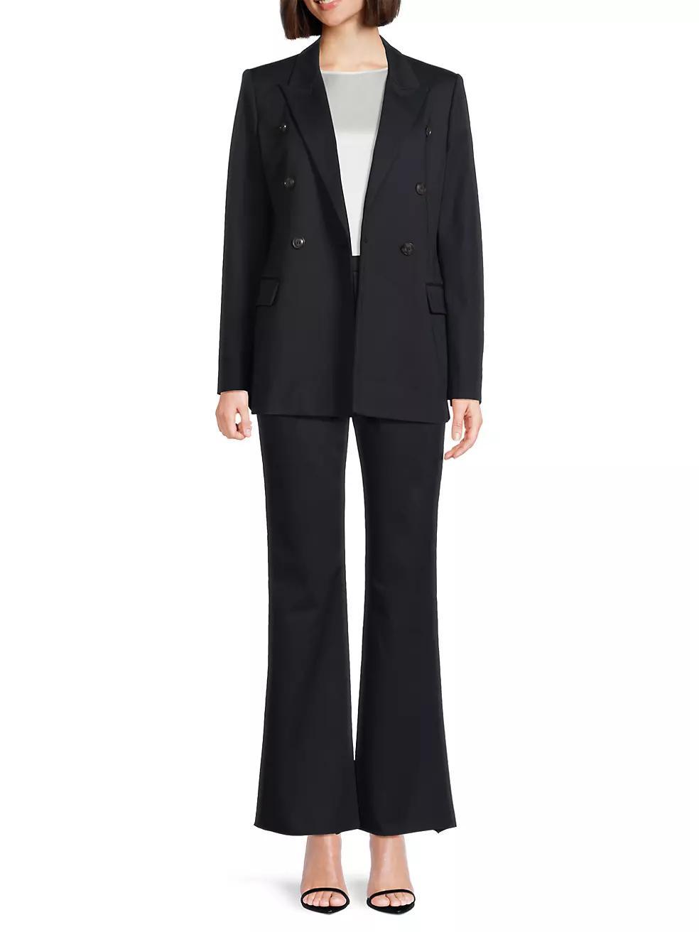 Cotton-Blend Double-Breasted Blazer Product Image