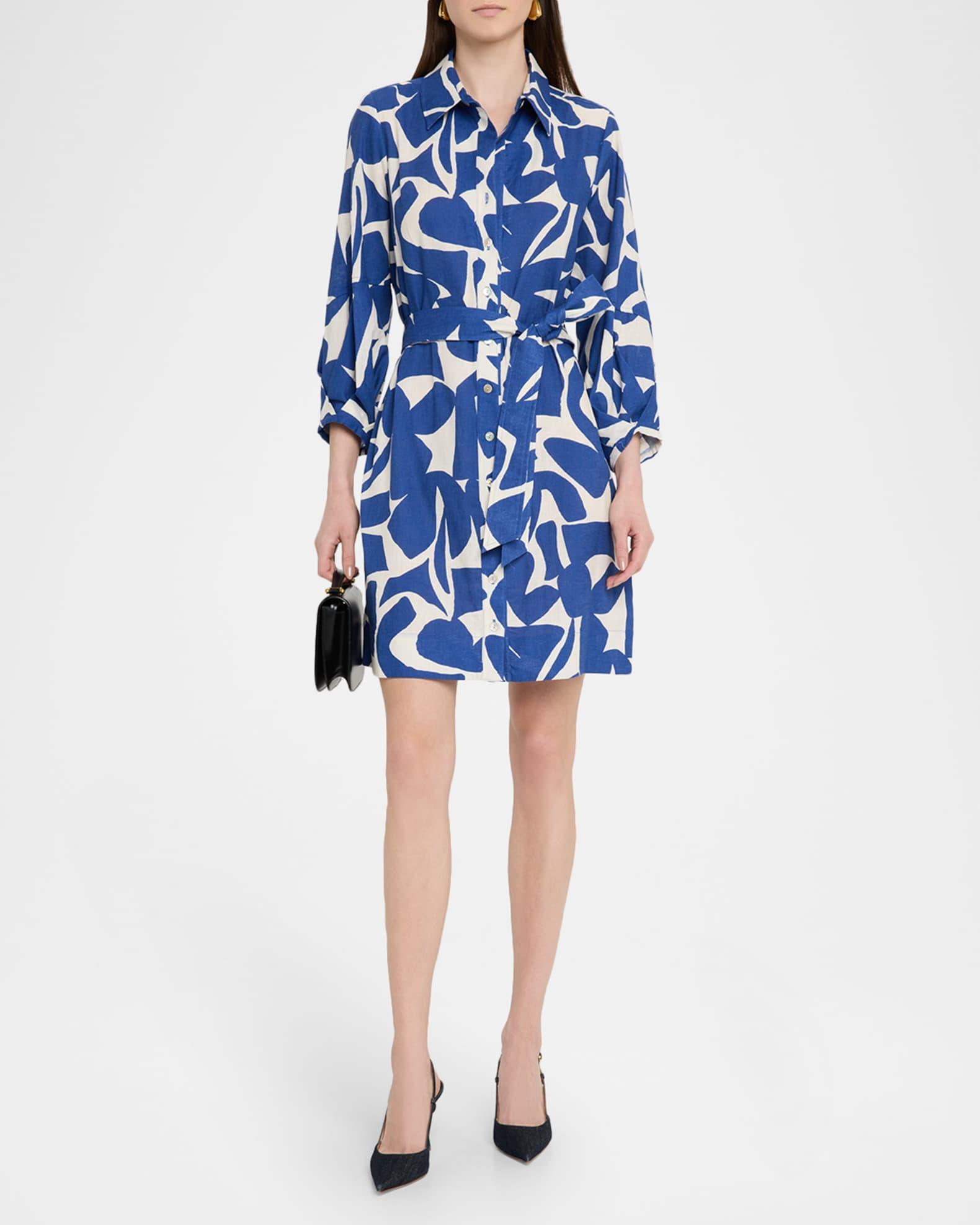 Milo Abstract-Print Mini Shirtdress Product Image