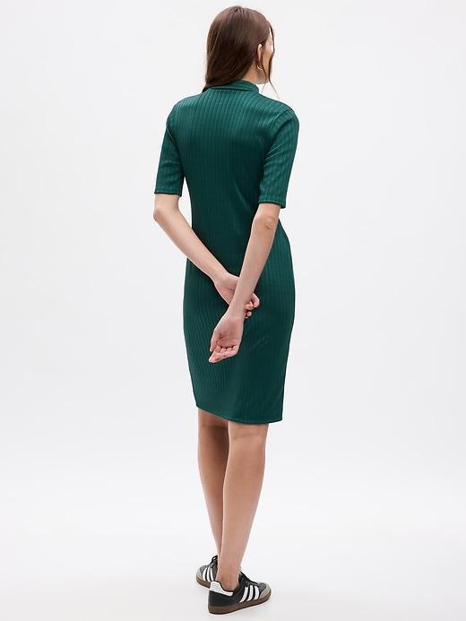 Mockneck Rib Midi Dress Product Image