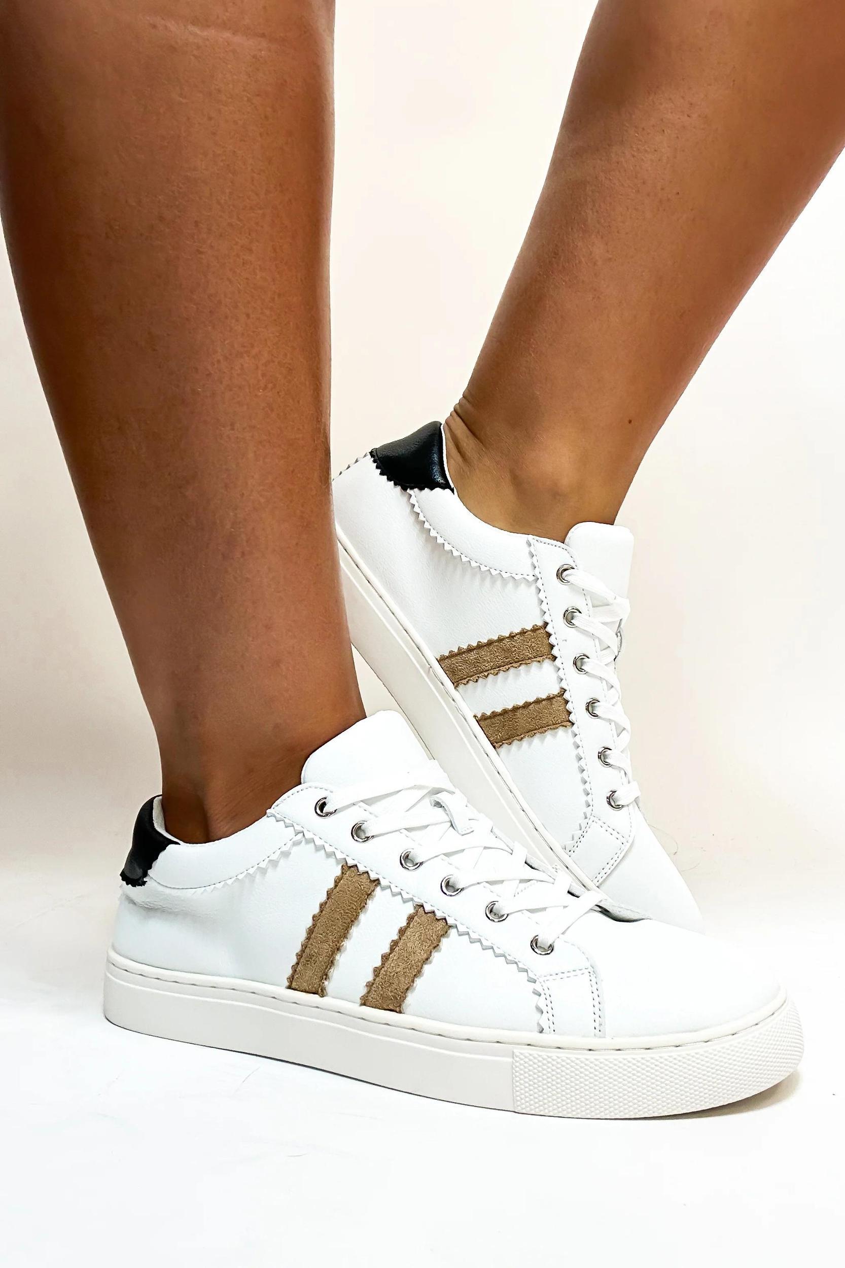Corky's White Tan Black Showtime Sneakers Product Image