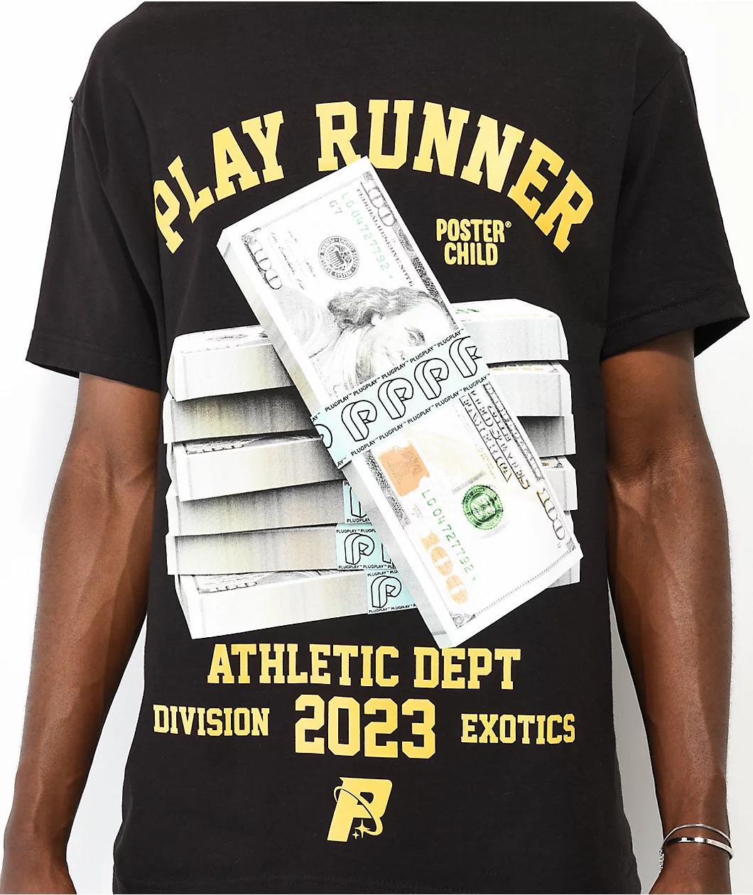PosterChild x Plug Play Play Runner Black T-Shirt Product Image