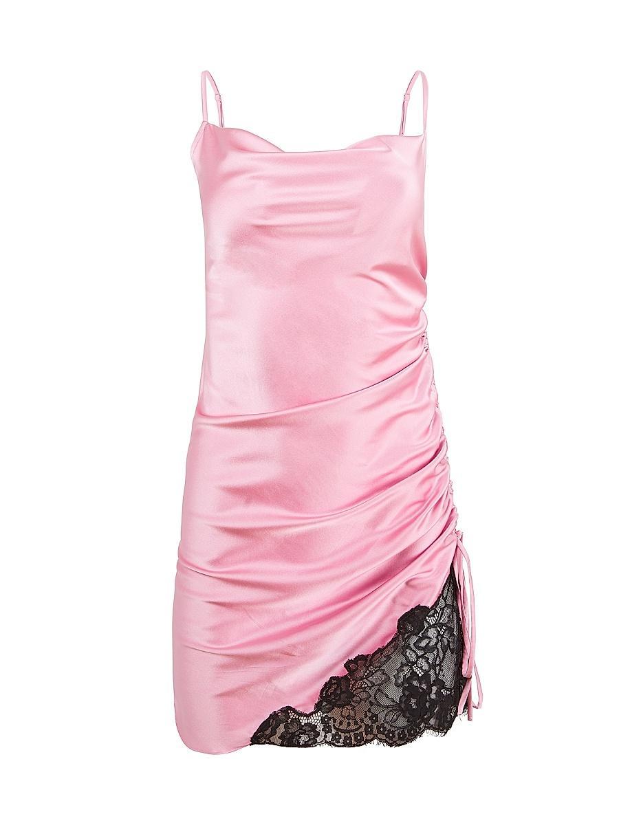 Womens Stretch-Silk Ruched Minidress Product Image