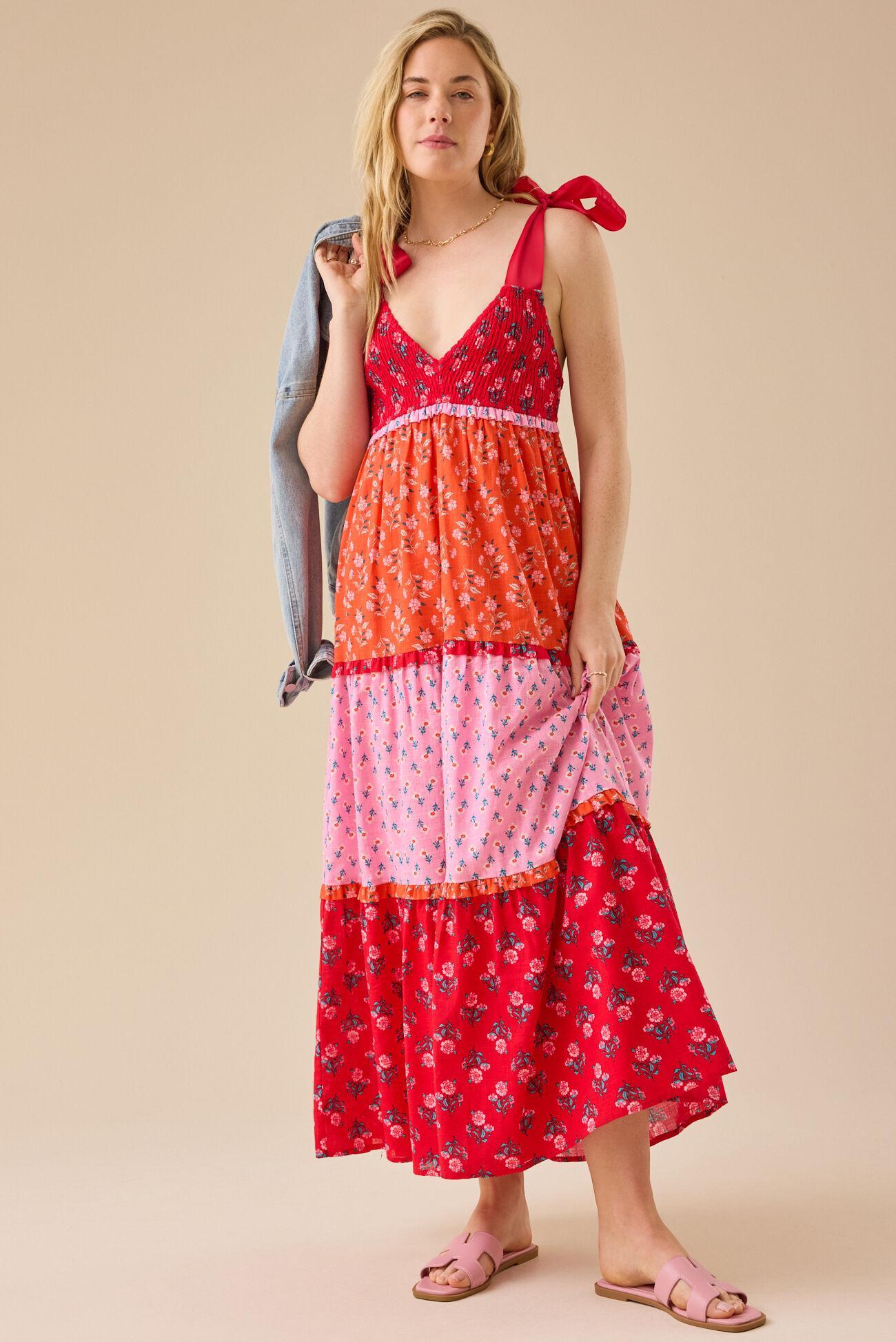 Kourtney Floral Tiered Maxi Dress Product Image