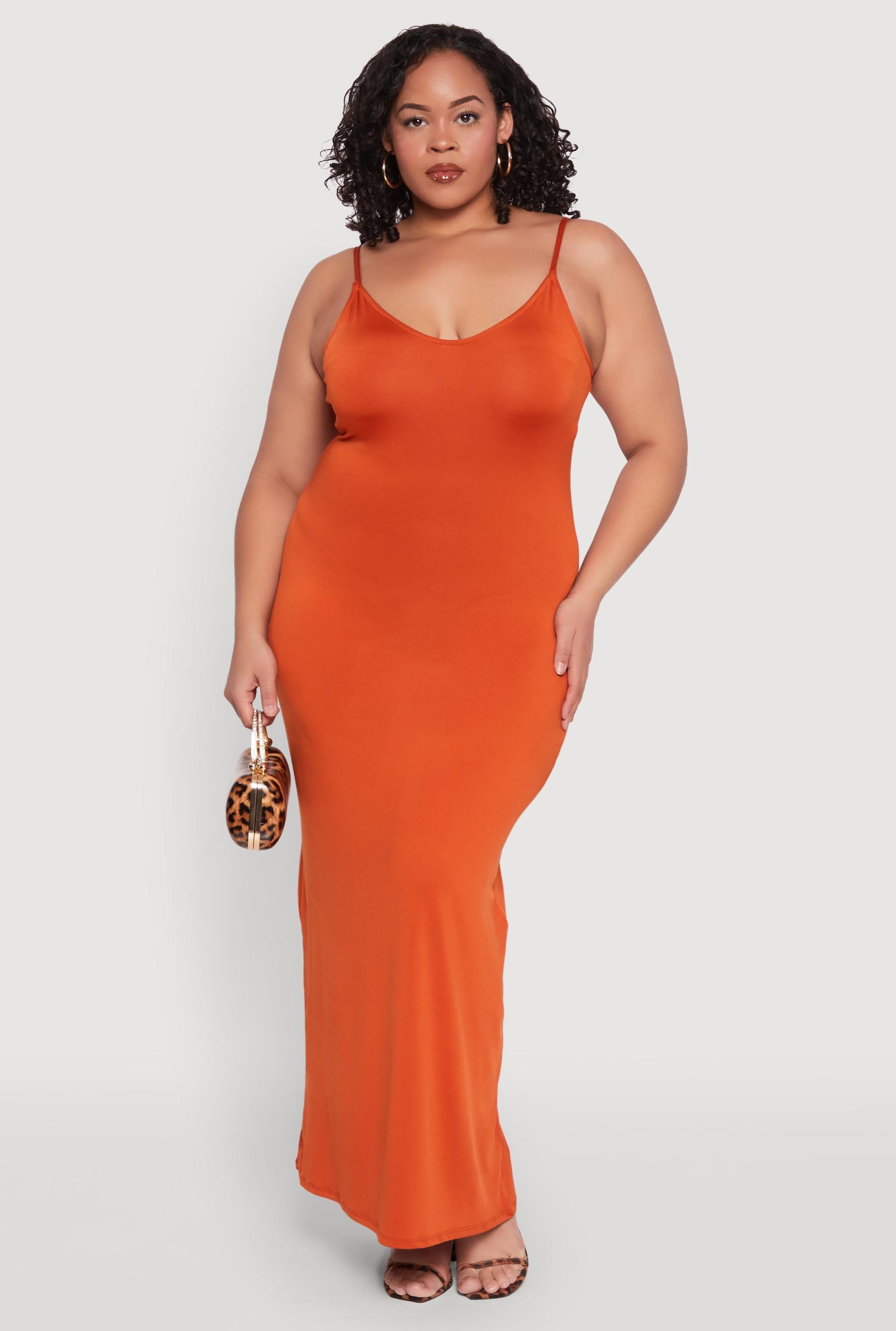 Womens Plus Size Scoop Neck Cami Dress Product Image