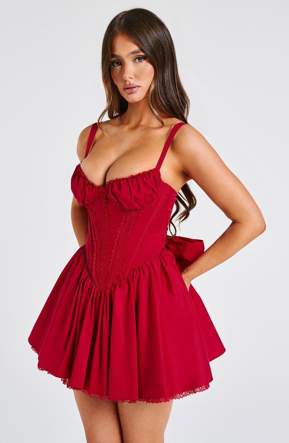 Josie Mini Dress - Red Product Image