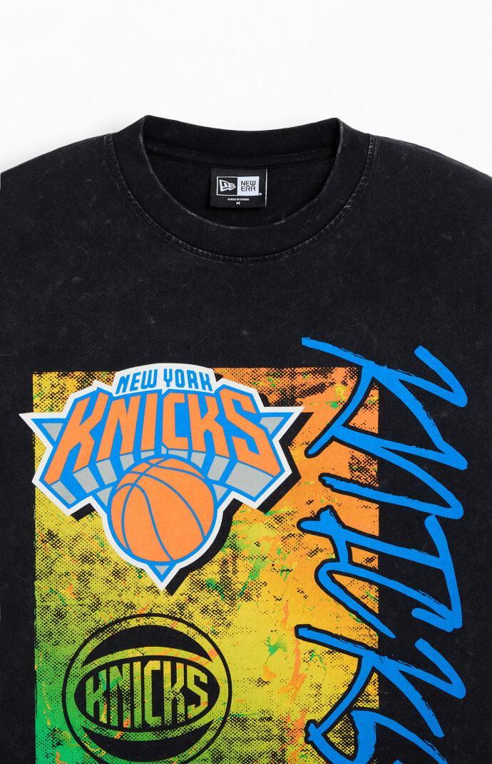 Men's New Era Black New York Knicks Sport Classics Enzyme Washed T-Shirt, Size: Small Product Image