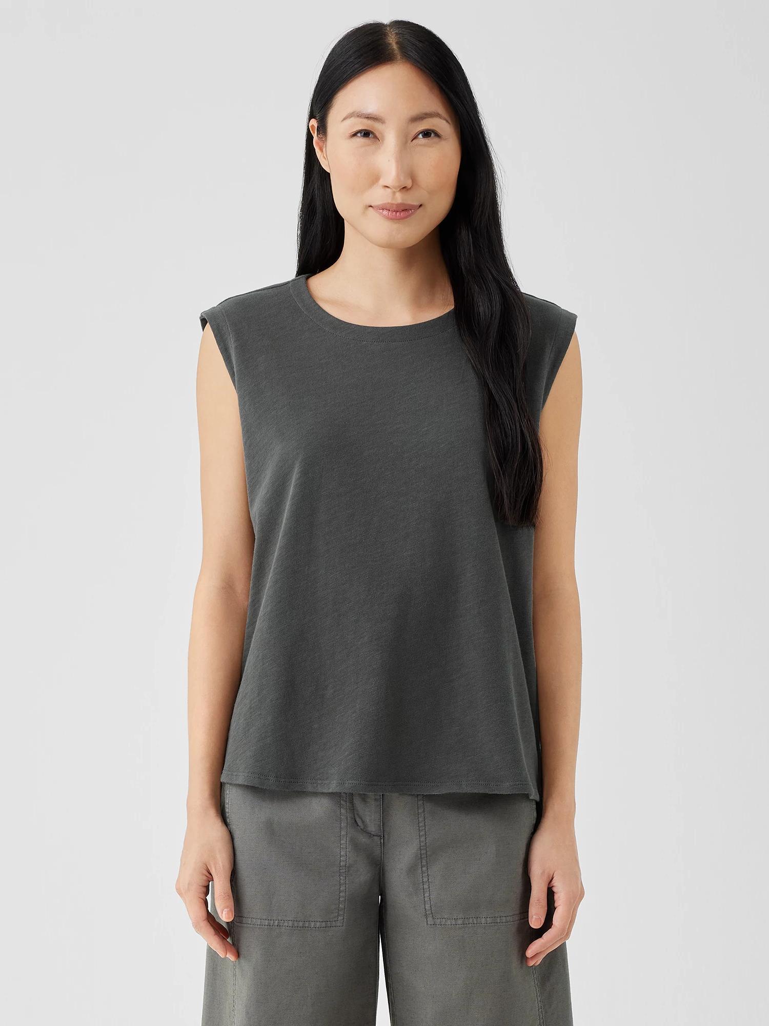 Cozy Organic Cotton Slub Round Neck Tank Product Image