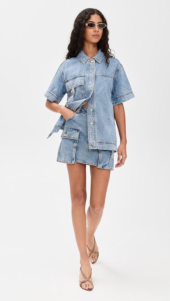 Aje Juno Denim Micro Mini Skirt | Shopbop Product Image