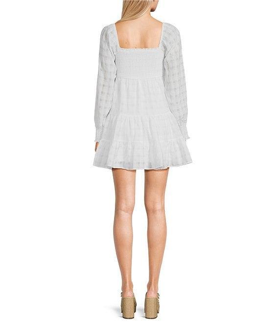 Allison & Kelly Long Sleeve Smocked Tiered Fit-And-Flare Dress Product Image