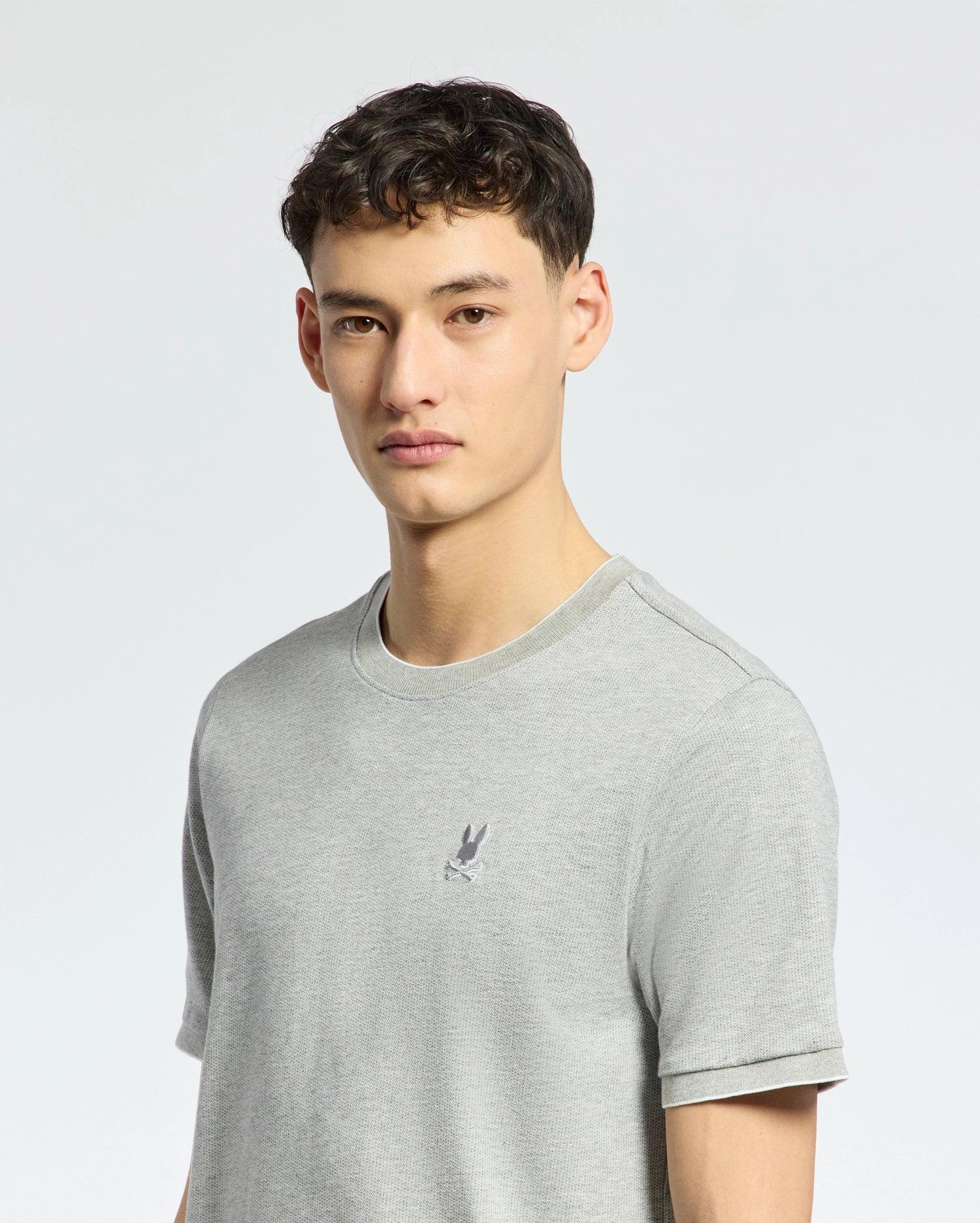 Men's Mackay Jacquard Fashion Tee 065 HEATHER STONE / XXL Product Image