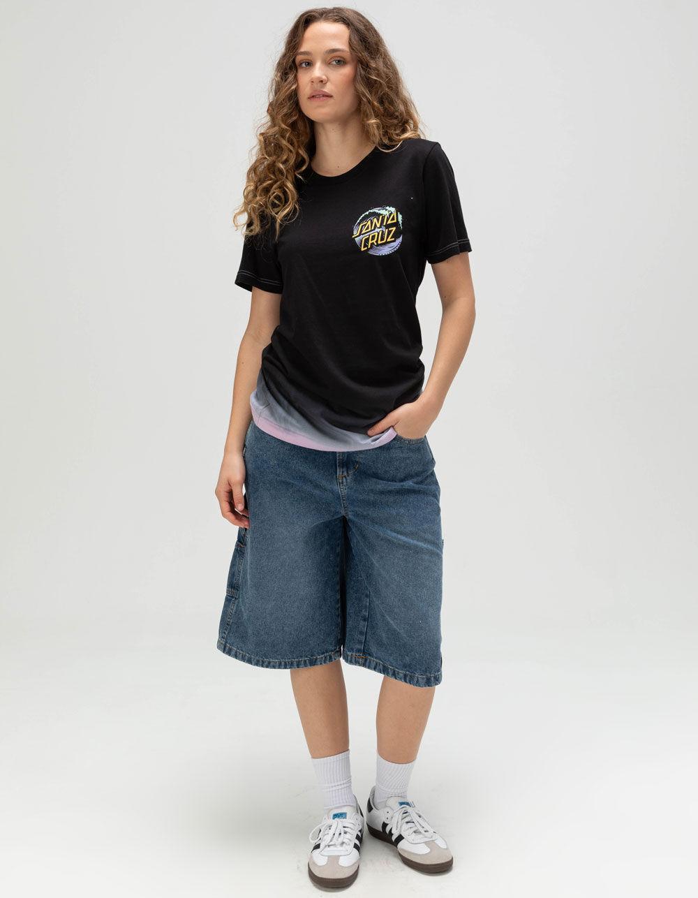 SANTA CRUZ Wave Dot Womens Tee - BLK/PINK Product Image