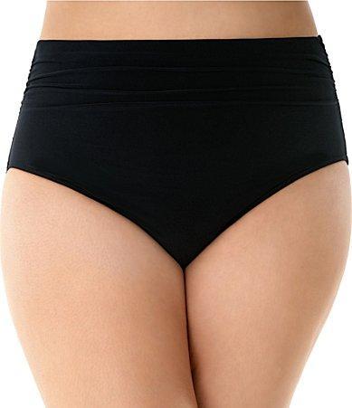 Magicsuit® Women's Shirred Bikini Bottoms in Black at Nordstrom, Size 16W Product Image