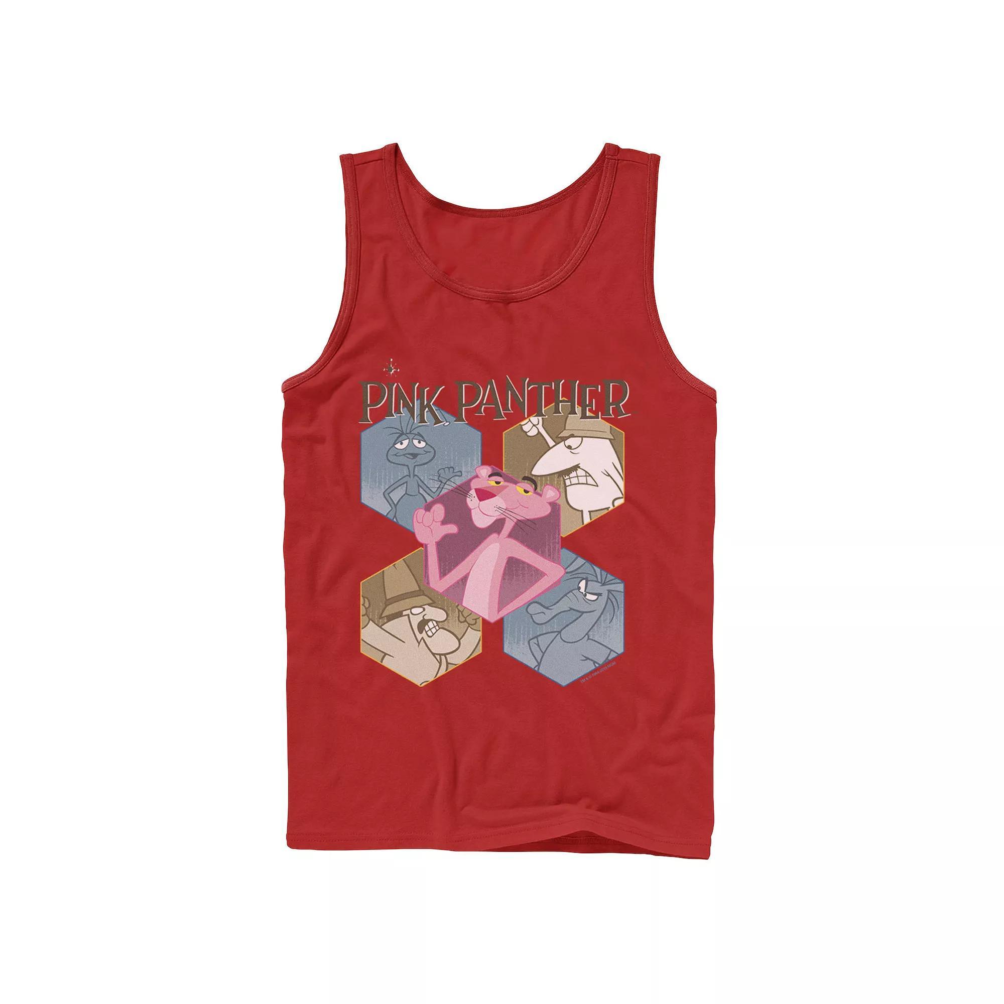 Mens Pink Panther Hexagonal Portraits Tank Top Product Image