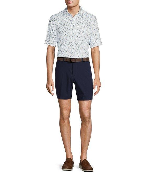 Roundtree & Yorke Performance Micro Floral Print Polo Shirt Product Image
