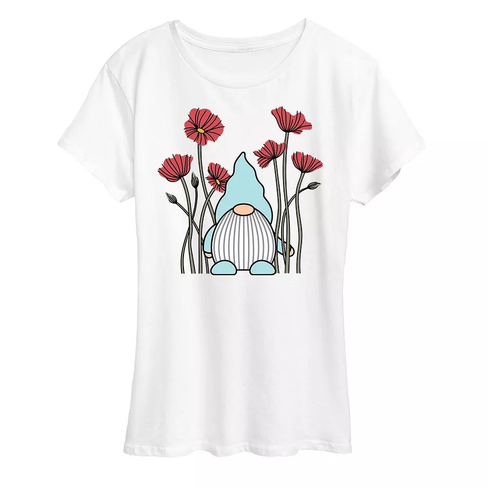 Womens Gnome In Poppies Graphic Tee Product Image
