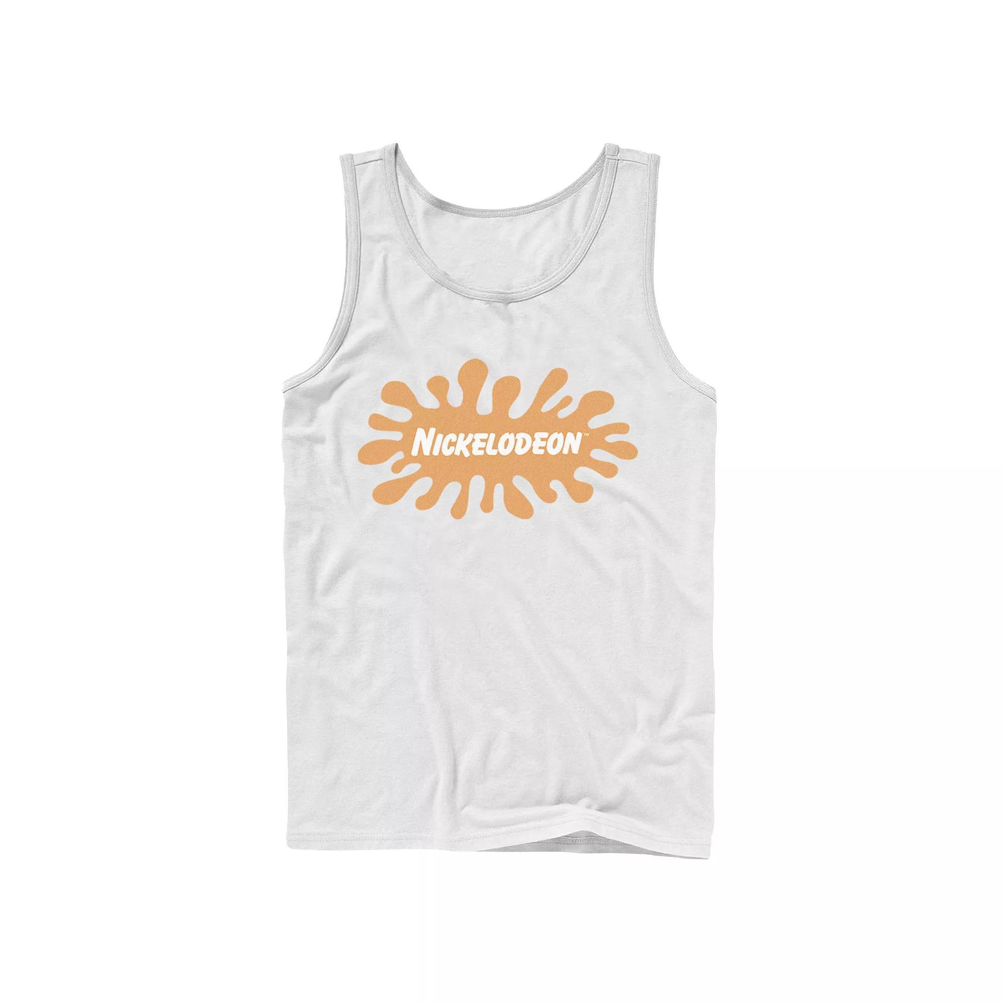 Men's Nickelodeon Classic Splatter Logo Tank Top, Size: Large, Athletic Grey Product Image