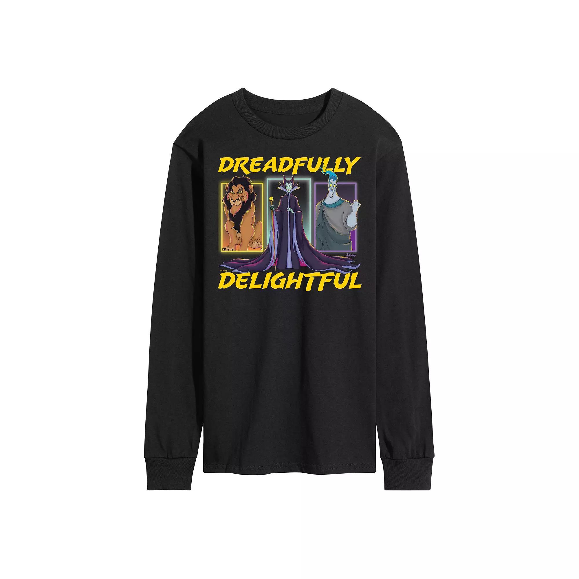 Disney Villains Mens Dreadfully Delightful Long Sleeve Graphic Tee Product Image