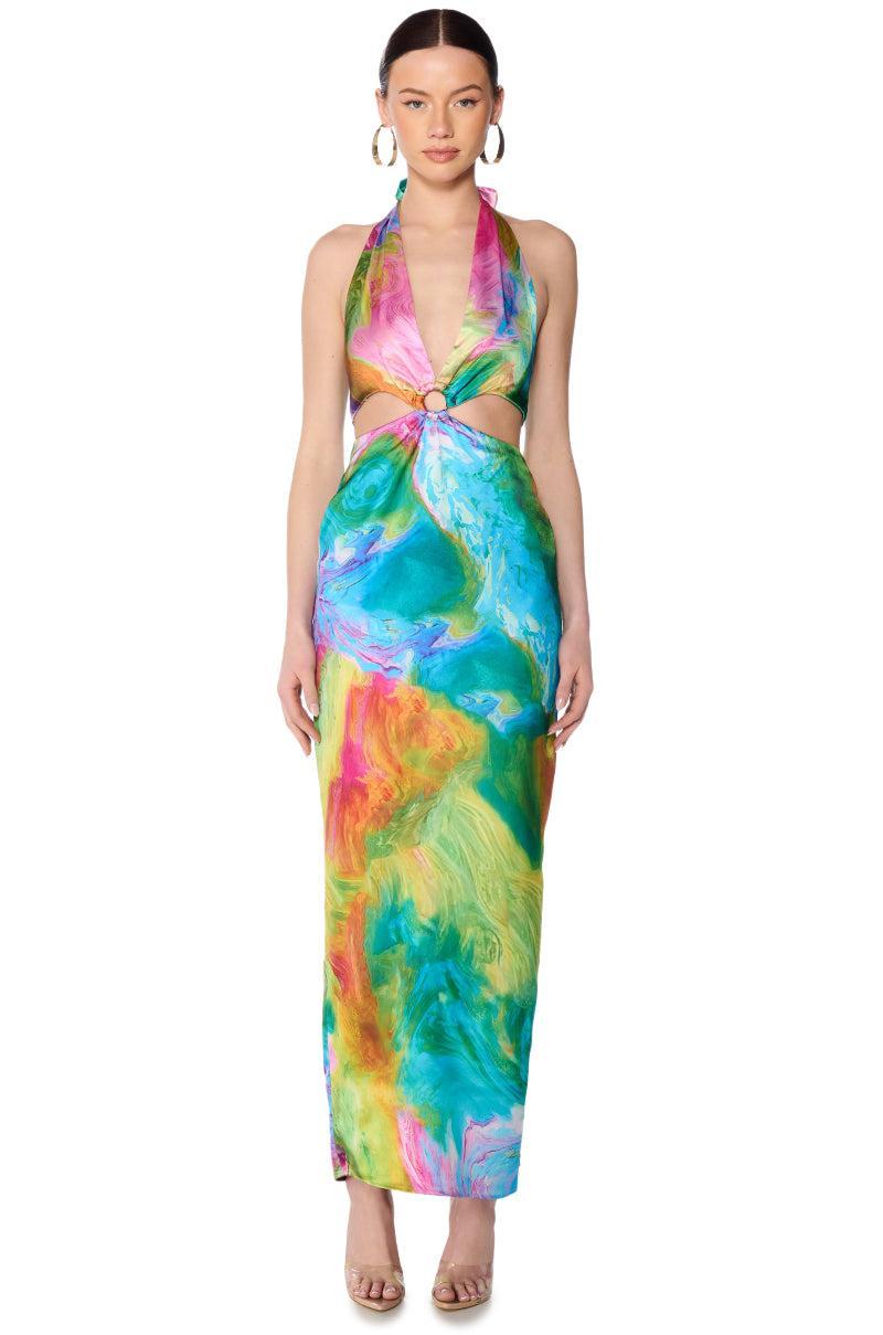 FREE SPIRIT SATIN MAXI DRESS Product Image