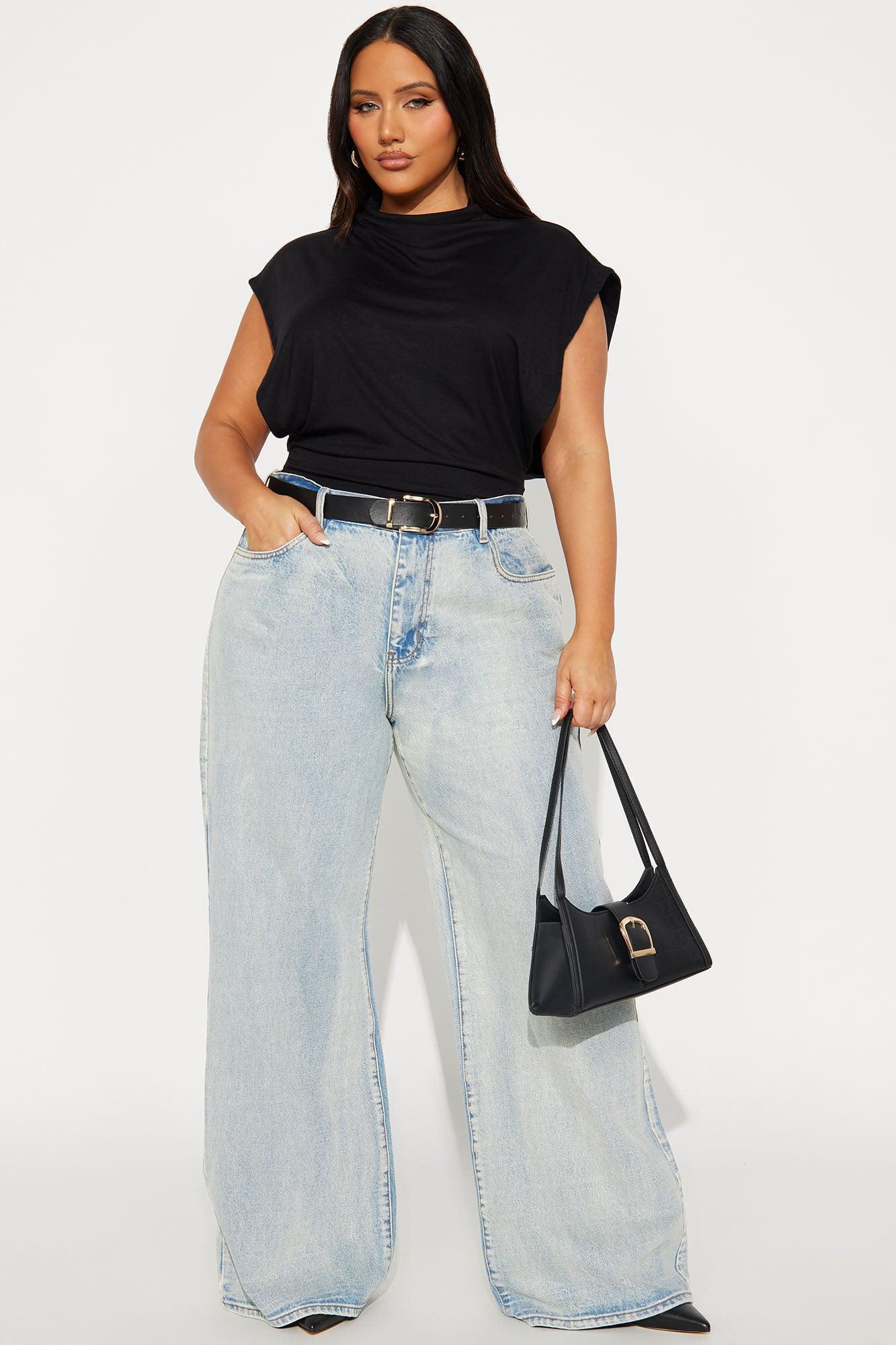 Audra Double Lined Turtle Neck Bodysuit - Black Product Image