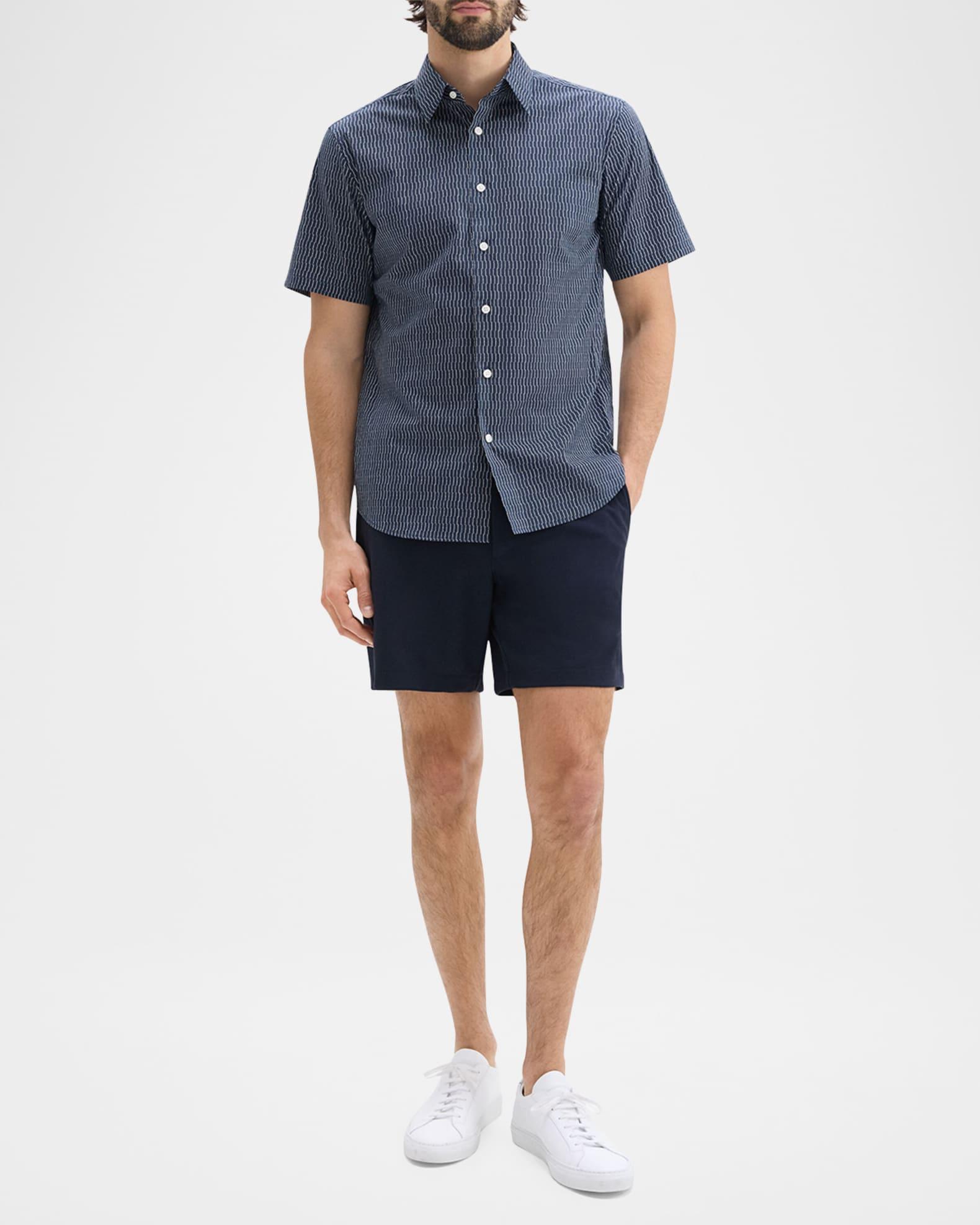 Mens Irving Abstract-Print Short-Sleeve Sport Shirt Product Image