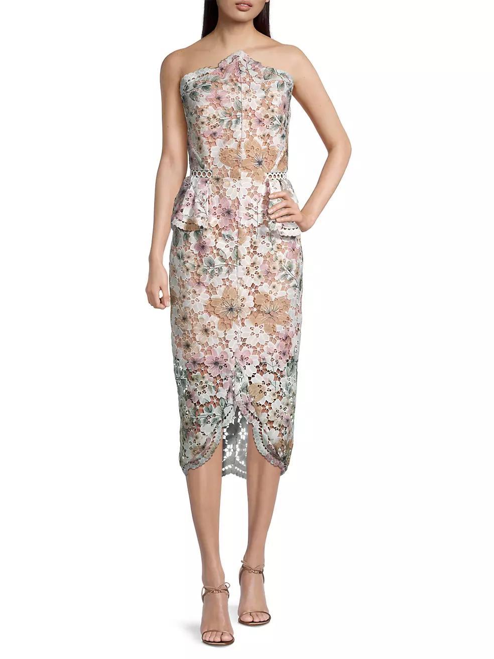 Times Peplum Lace Midi-Dress Product Image