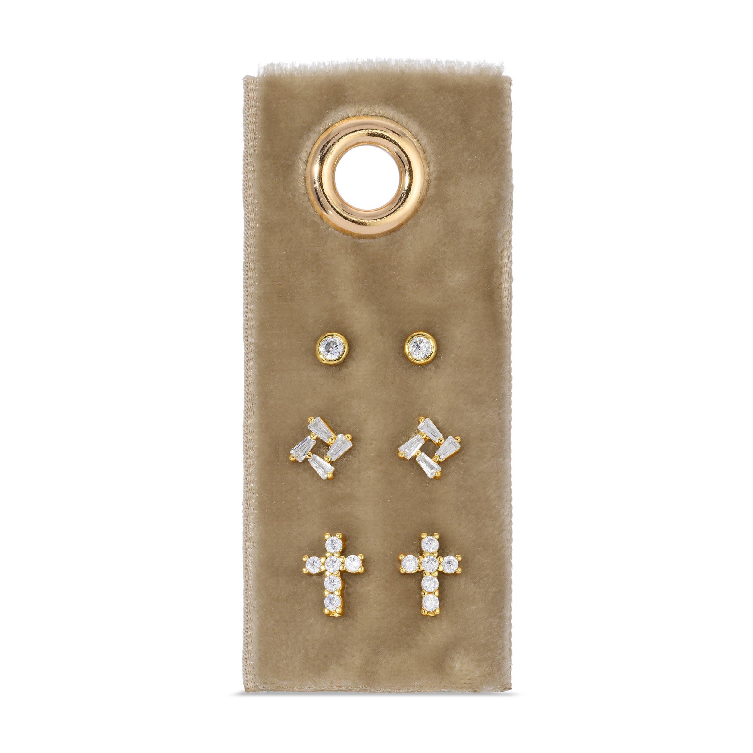 Cross Velvet Stud Gift Set Product Image
