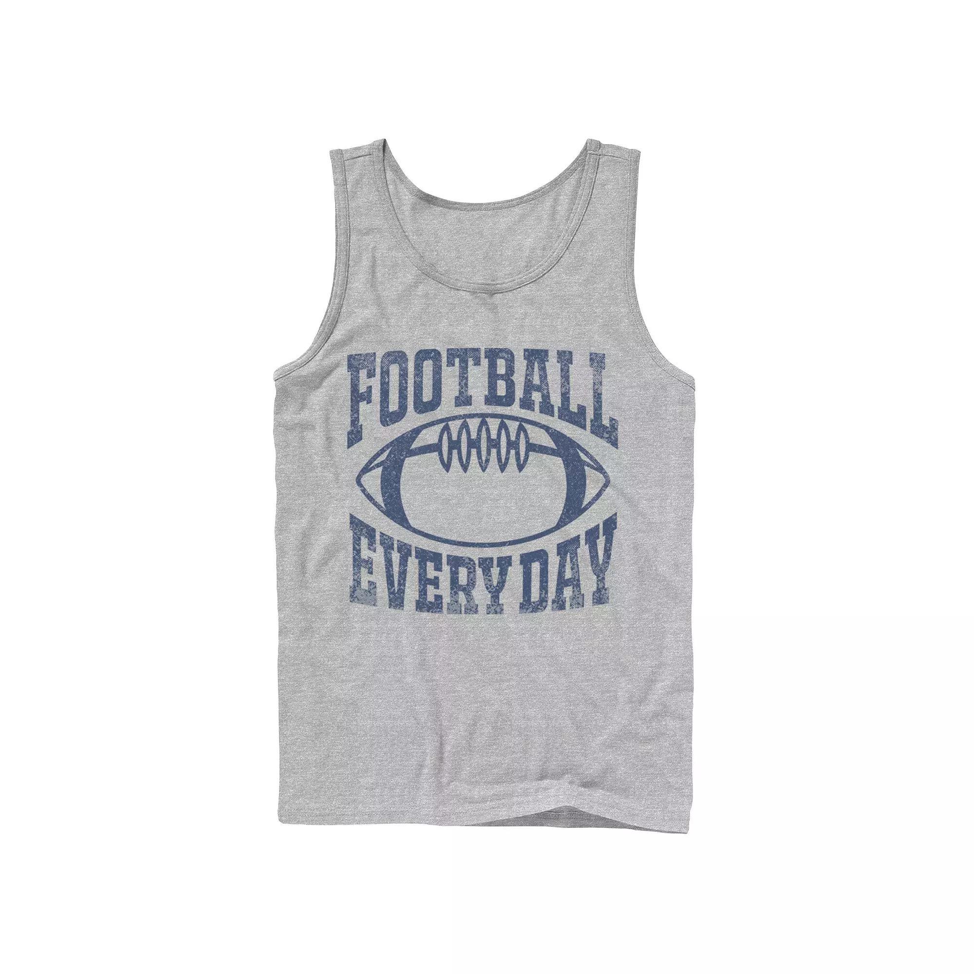 Men's Football Every Day Vintage Collegiate Navy Tank Top, Size: Large, Athletic Grey Product Image