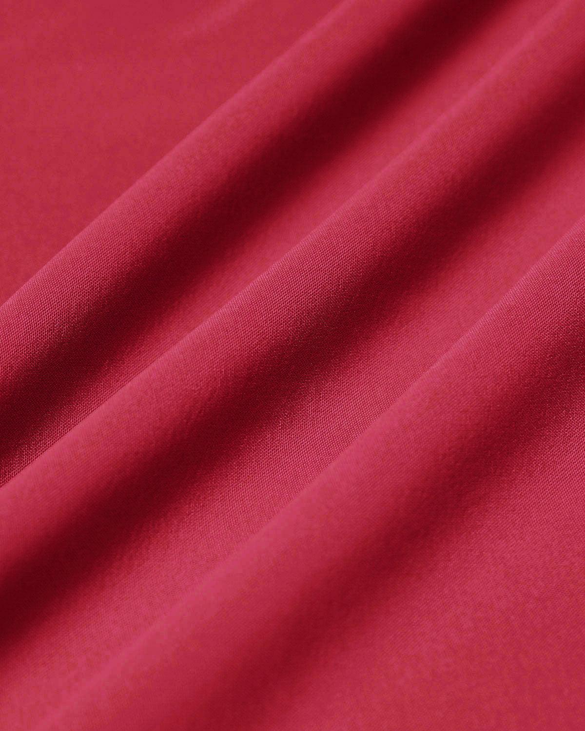 Red Square Neck Pocket Slip Midi Dress Product Image