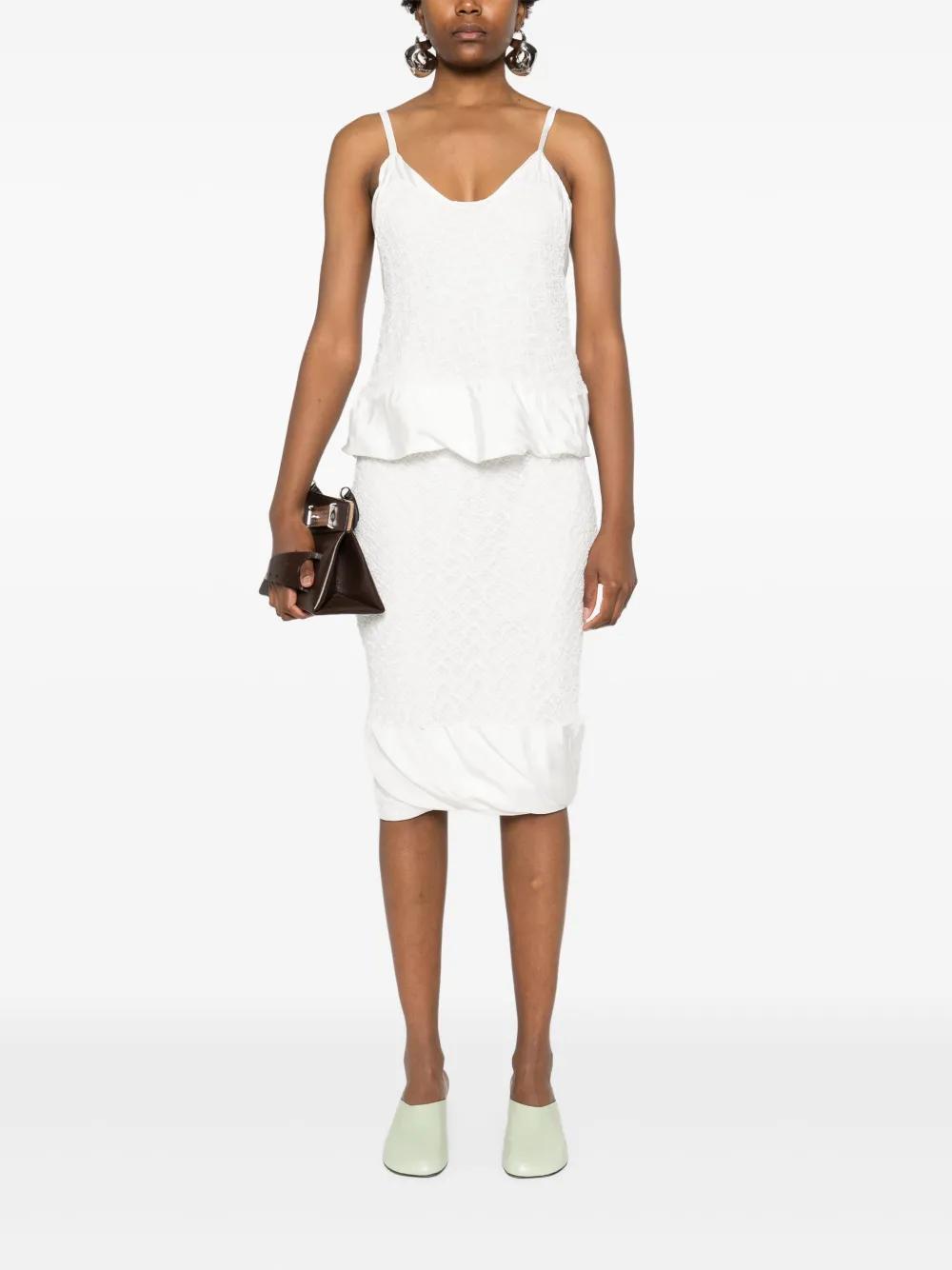 JIL SANDER Openwork-detail Tank Top In White Product Image