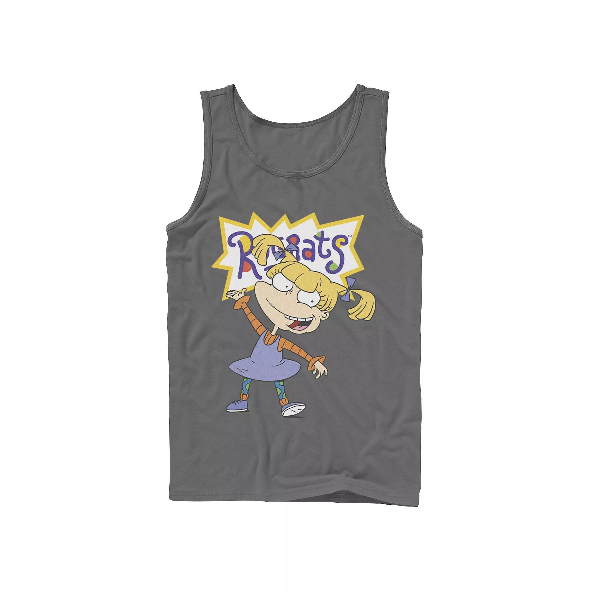 Men's Nickelodeon Rugrats Angelica Simple Portrait Graphic Tank Top, Size: Small, Grey Product Image