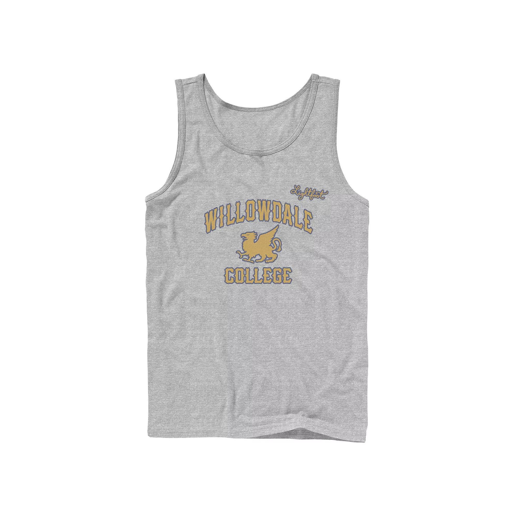 Men's Disney / Pixar Onward Willowdale College Logo Tank Top, Size: Large, Athletic Grey Product Image