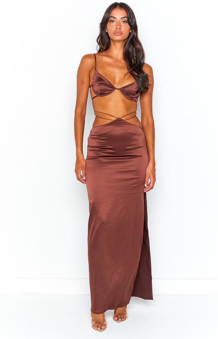 Gigi Brown Maxi Skirt Product Image