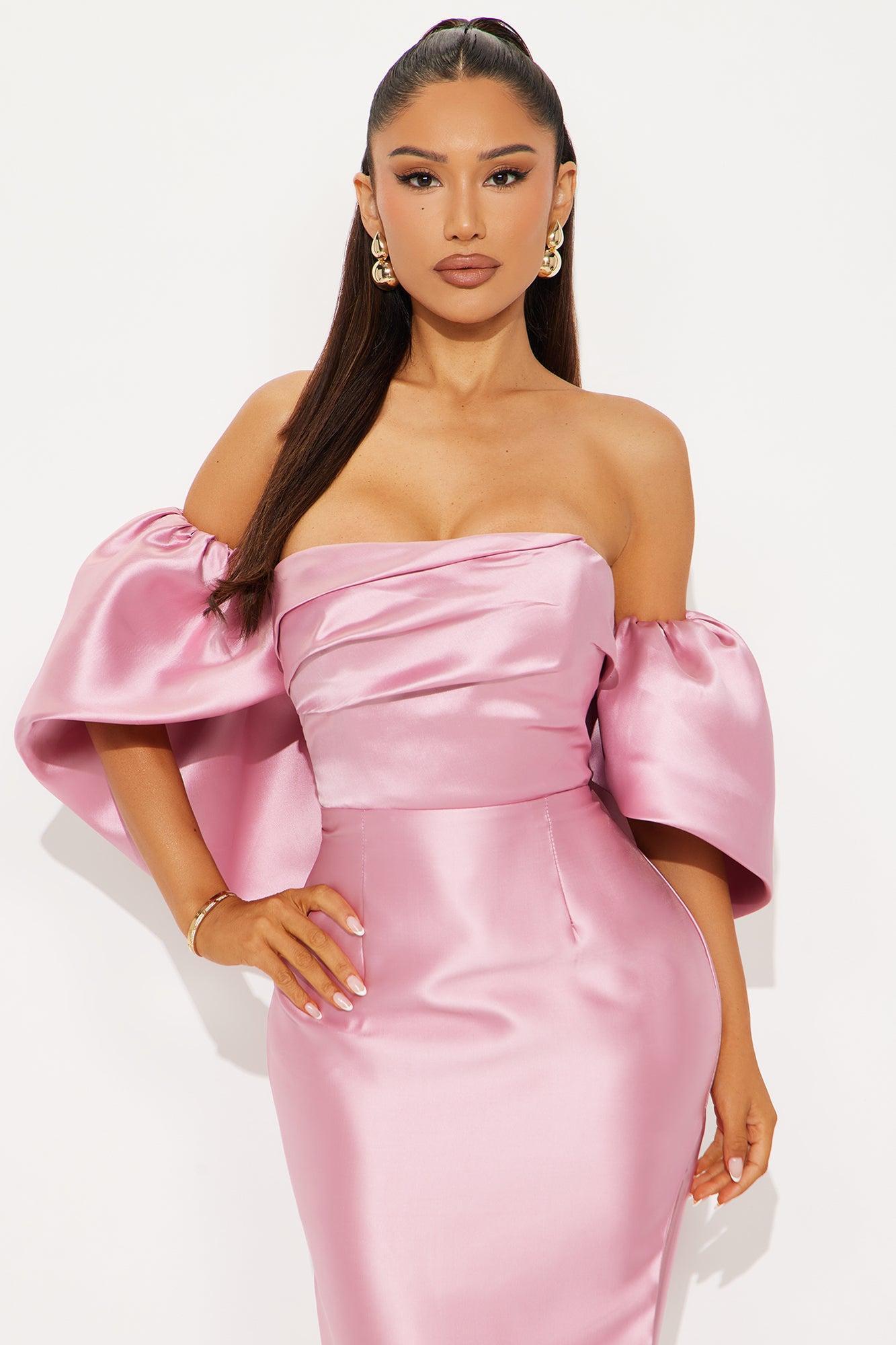 Show Stopper Strapless Gown - Mauve Product Image