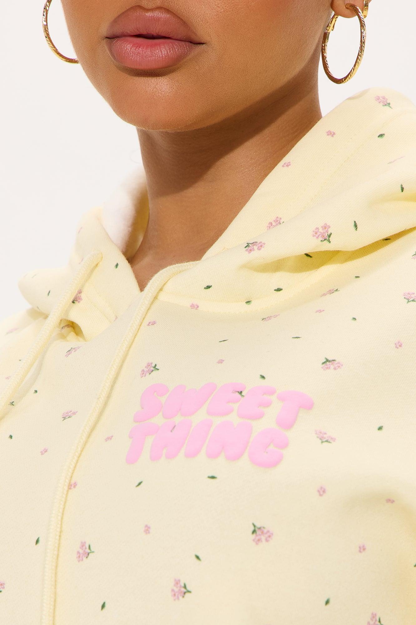 Happy Life  Ditsy Floral Sweatshort Set - Cream/combo Product Image
