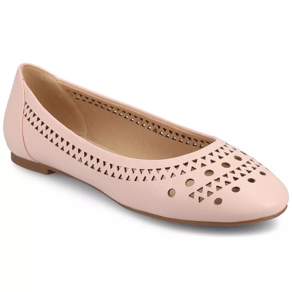 Journee Kamrah Womens Cut Out Round Toe Dress Flats Product Image