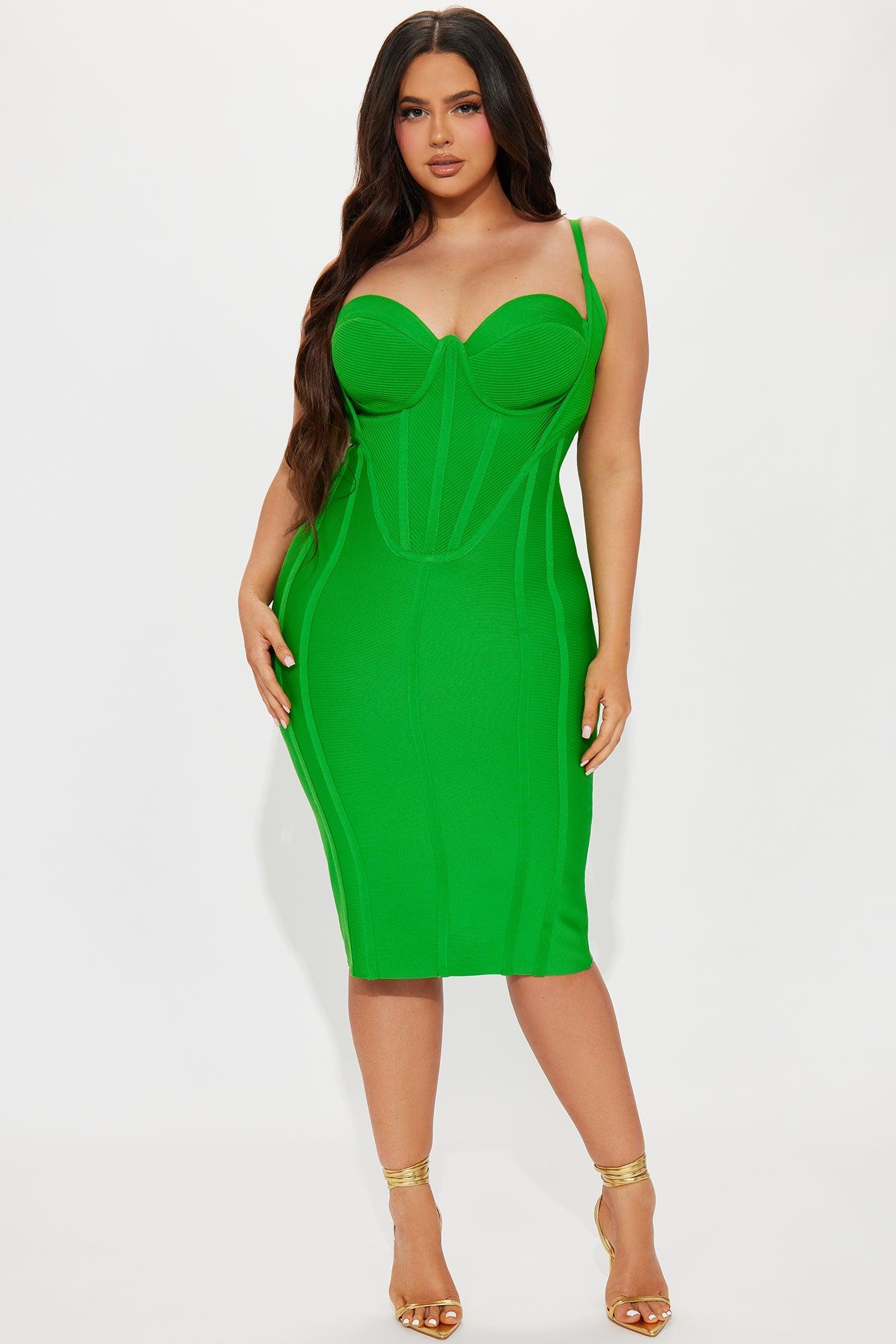 Kash Me In VIP Bandage Dress - Green Product Image