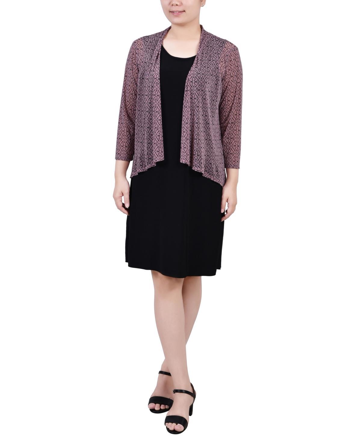 Ny Collection Petite Cardigan and Dress Set, 2 Piece Product Image