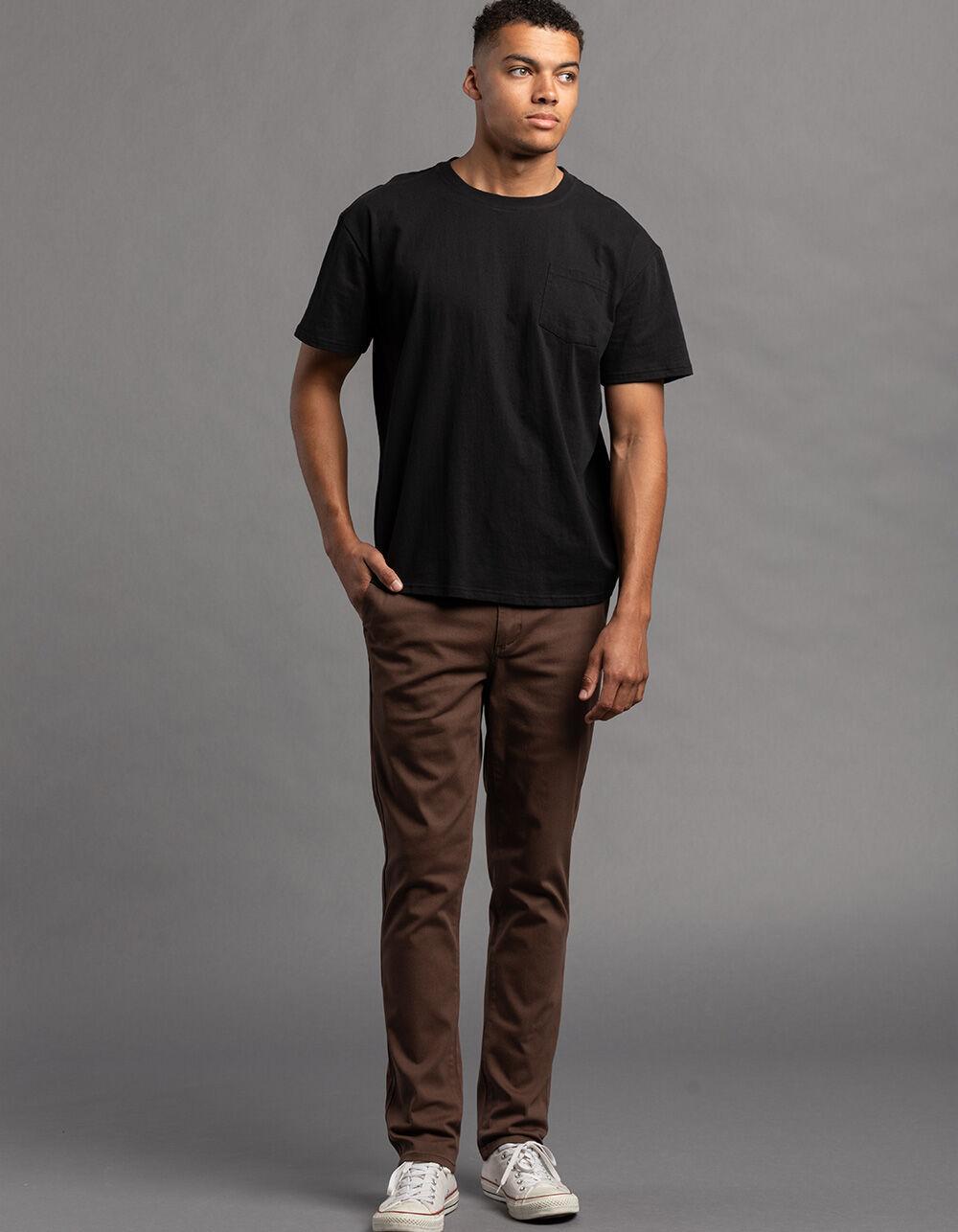 RSQ Mens Slim Chino Pants - DARK BROWN Product Image