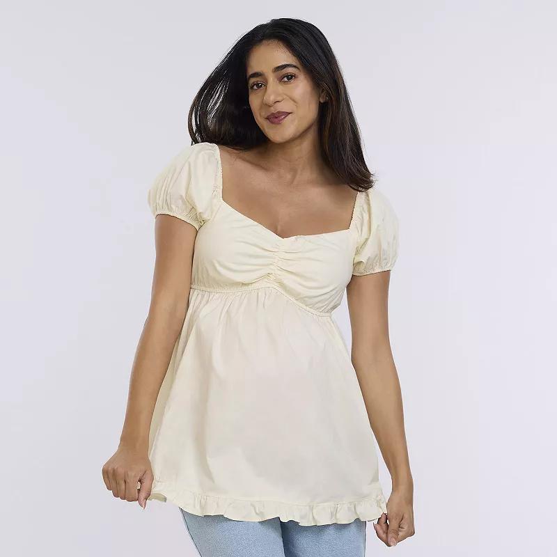 Maternity Motherhood Off-The-Shoulder Ruched Top, Womens Product Image