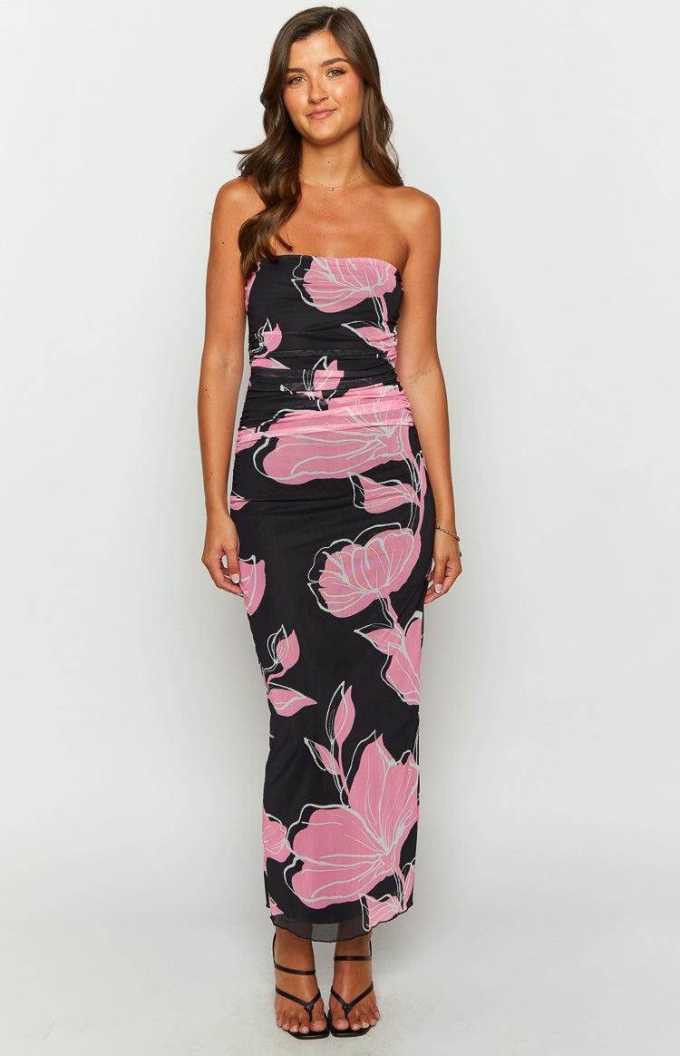 Imogen Black Print Maxi Dress Product Image