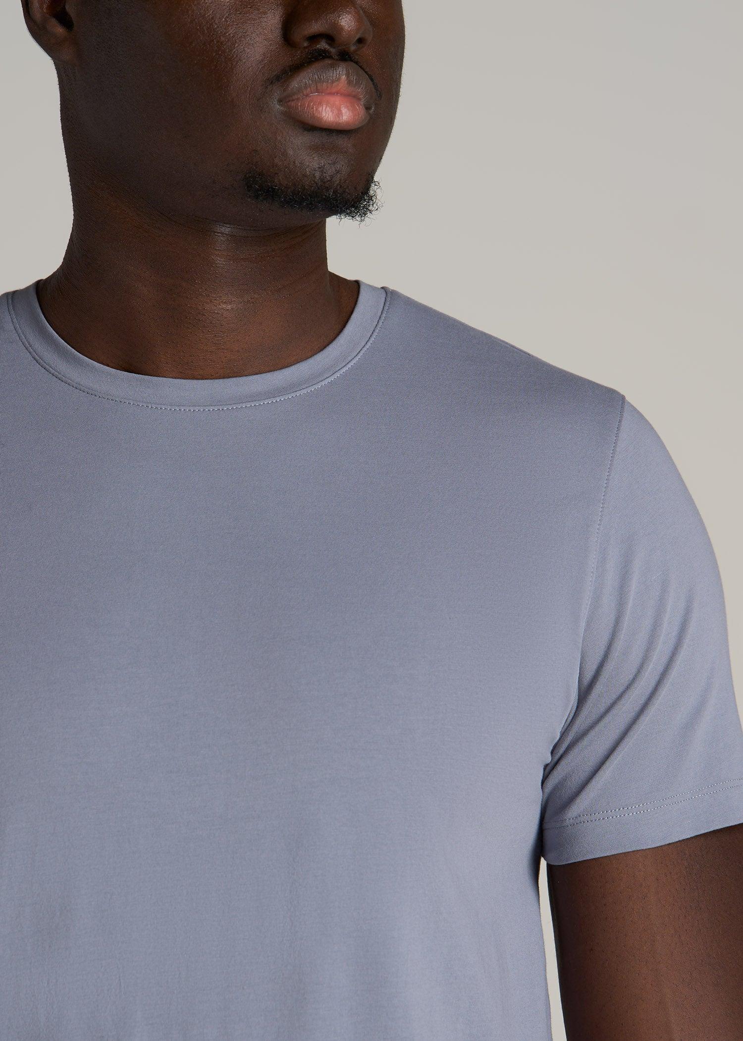 The Essential MODERN-FIT Crewneck Tee for Tall Men in Skyline Grey Product Image