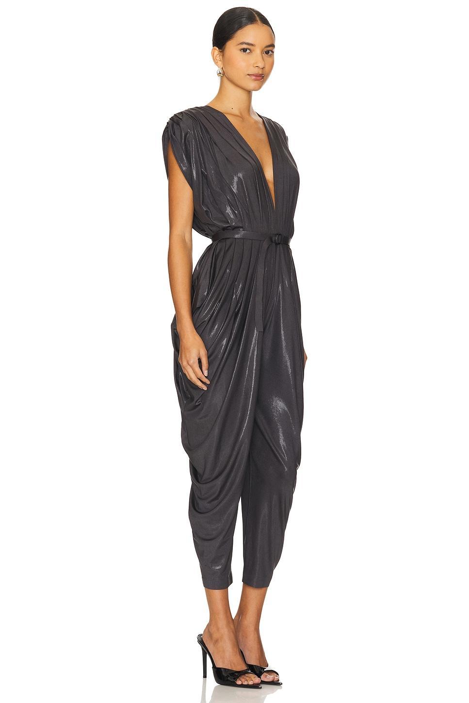 Square Sleeve Waterfall Jumpsuit Norma Kamali Product Image