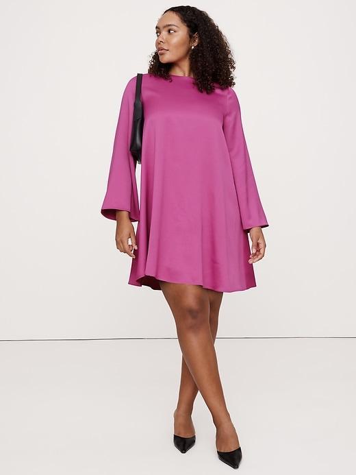 Italian Satin Mini Dress Product Image