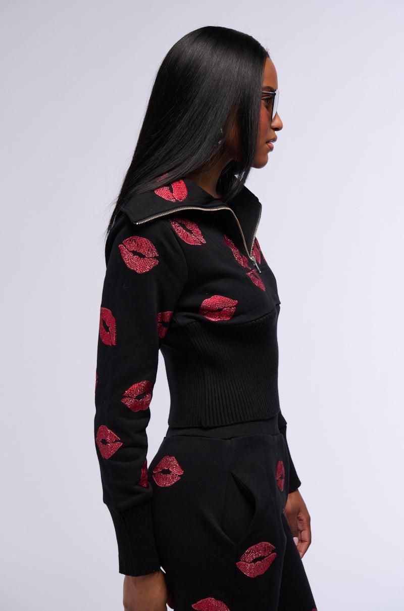 ALL MY KISSES QUARTER ZIP SWEATSHIRT Product Image
