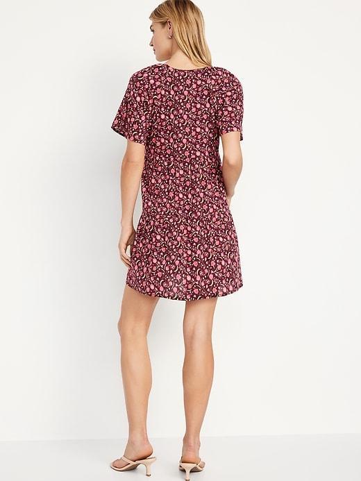 V-Neck Mini Swing Dress Product Image