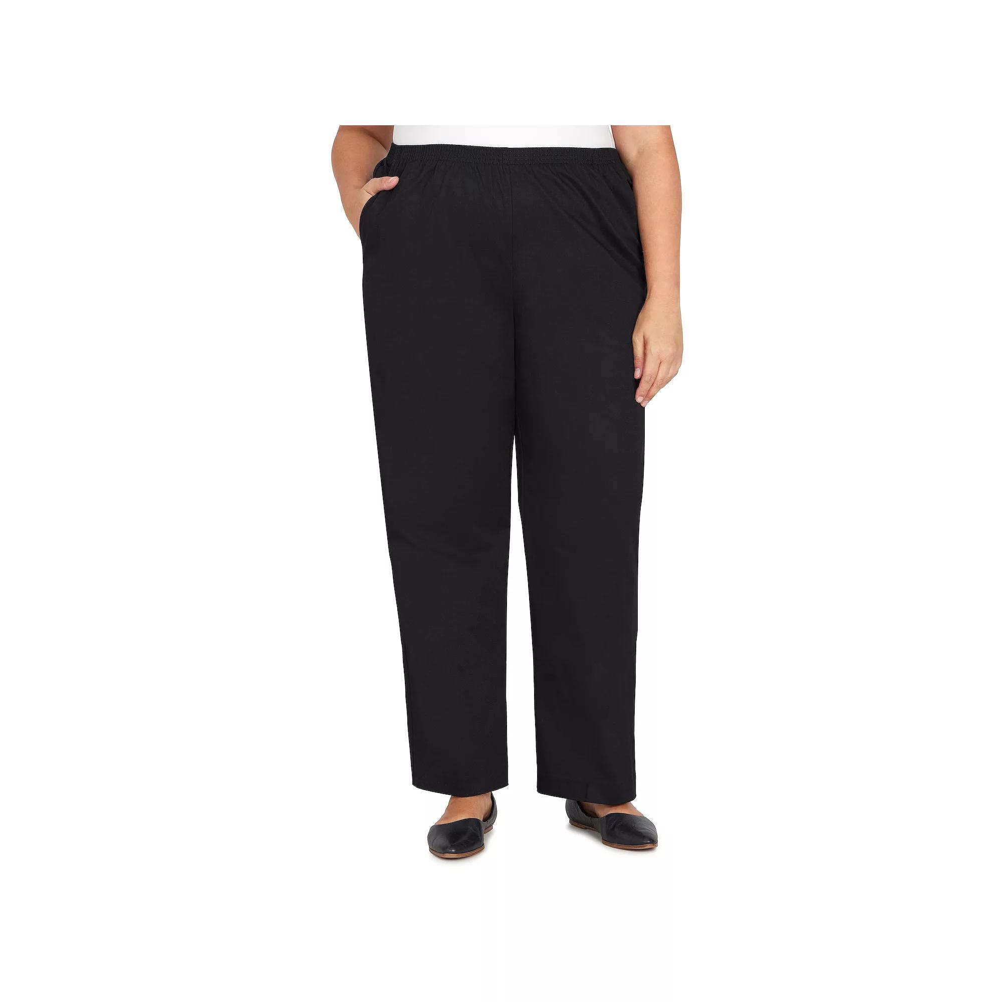 Plus Size Alfred Dunner Pants, Women's, Size: 16 W, Black Product Image