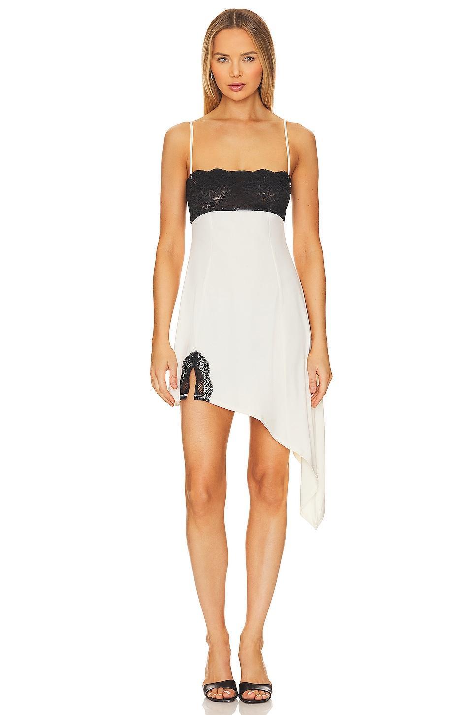 Lace Asymmetrical Slip Dress WeWoreWhat Product Image
